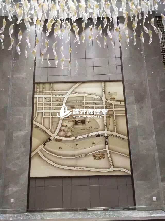 中方木质壁挂模型